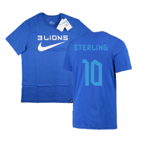 2022-2023 England Three Lions Tee (Blue) (Sterling 10)