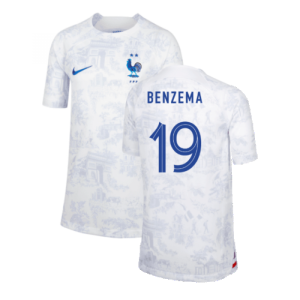 2022-2023 France Away Shirt (Kids) (Benzema 19)