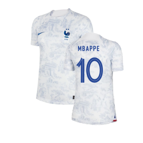 2022-2023 France Away Shirt (Ladies) (Mbappe 10)