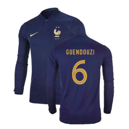 2022-2023 France Home Long Sleeve Shirt (Guendouzi 6)