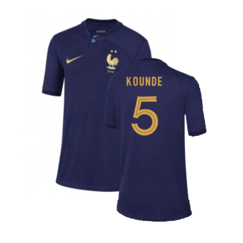 2022-2023 France Home Shirt - Kids (Kounde 5)