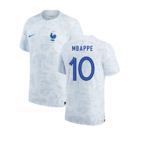 2022-2023 France Match ADV Dri-Fit Away Shirt (Mbappe 10)