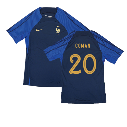 2022-2023 France Strike Dri-Fit Training Shirt (Navy) (Coman 20)