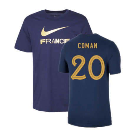 2022-2023 France Swoosh Tee (Navy) (Coman 20)