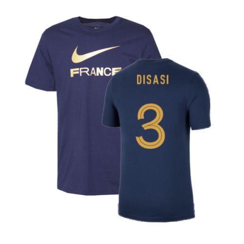 2022-2023 France Swoosh Tee (Navy) (Disasi 3)