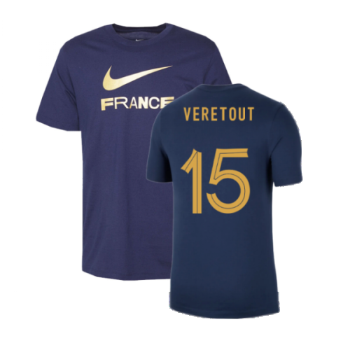 2022-2023 France Swoosh Tee (Navy) (Veretout 15)