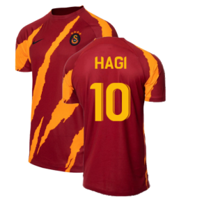 2022-2023 Galatasaray Pre-Match Training Shirt (Pepper Red) (Hagi 10)