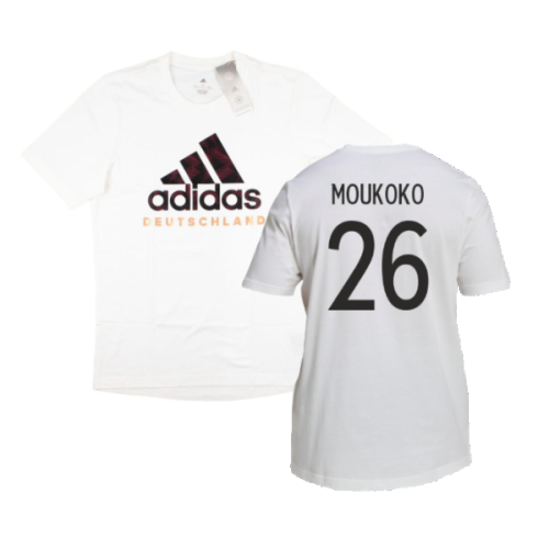 2022-2023 Germany DNA Graphic Tee (White) (Moukoko 26)
