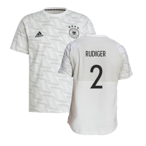 2022-2023 Germany Game Day Travel T-Shirt (White) (Rudiger 2)