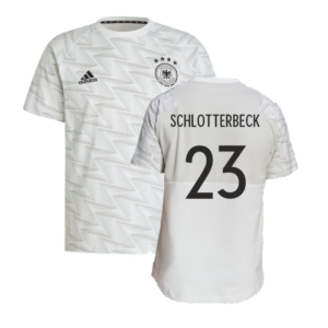 2022-2023 Germany Game Day Travel T-Shirt (White) (Schlotterbeck 23)