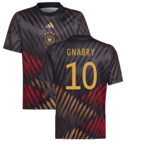 2022-2023 Germany Pre-Match Shirt (Black) - Kids (GNABRY 10)