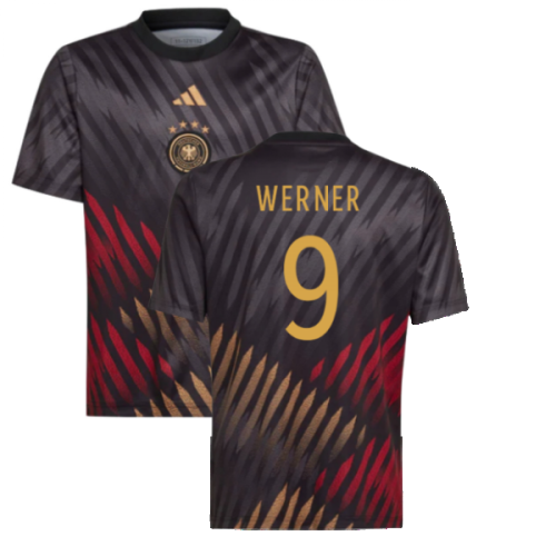 2022-2023 Germany Pre-Match Shirt (Black) - Kids (WERNER 9)