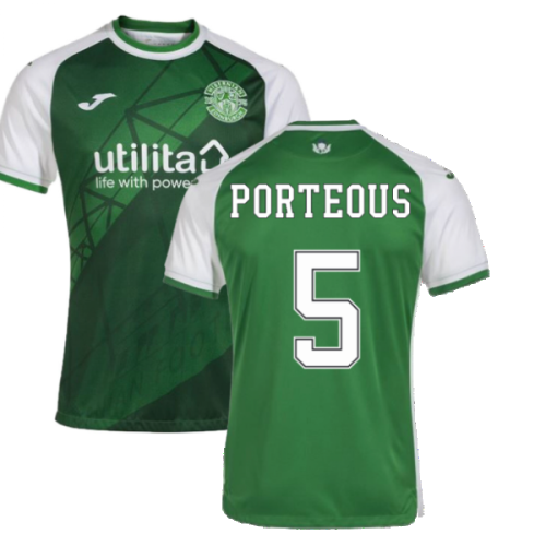 2022-2023 Hibernian Home Shirt (PORTEOUS 5)