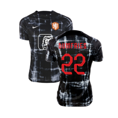 2022-2023 Holland Pre-Match Shirt (Black) - Kids (Dumfries 22)