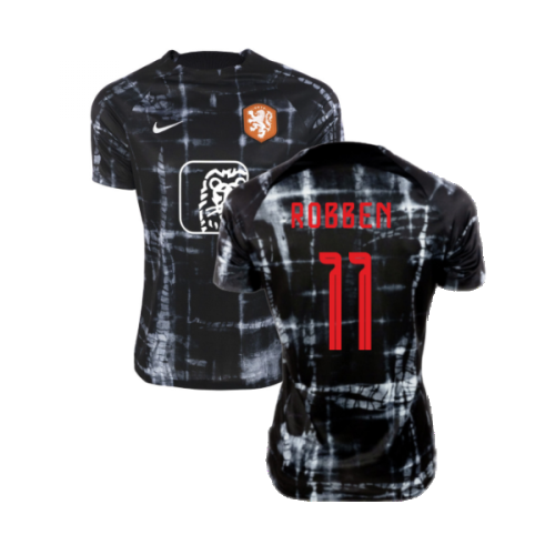 2022-2023 Holland Pre-Match Shirt (Black) - Kids (Robben 11)