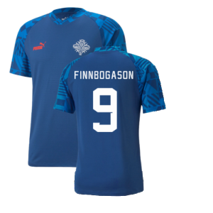 2022-2023 Iceland Pre Match Jersey (Blue) (FINNBOGASON 9) 2022-2023 Iceland Pre Match Jersey (Blue) (FINNBOGASON 9)