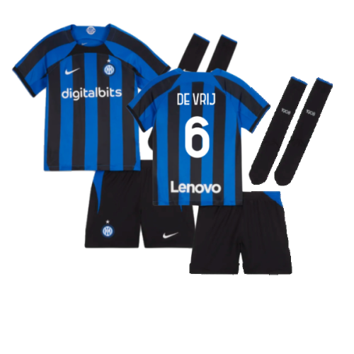 2022-2023 Inter Milan Home Mini Kit (DE VRIJ 6)