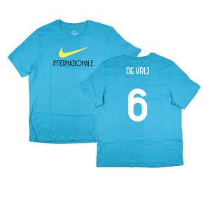 2022-2023 Inter Milan Swoosh Tee (Blue) (DE VRIJ 6)