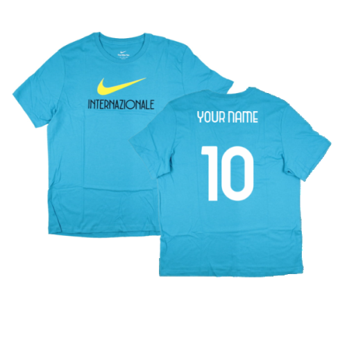 2022-2023 Inter Milan Swoosh Tee (Blue) (Your Name)