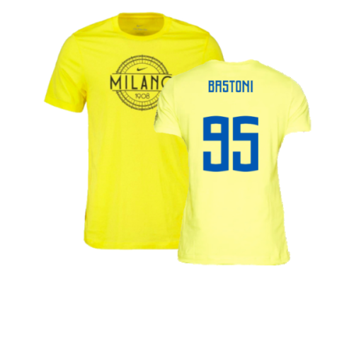 2022-2023 Inter Milan Voice Tee (Yellow) (BASTONI 95)