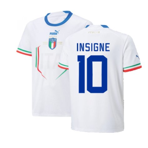 2022-2023 Italy Away Shirt (Kids) (INSIGNE 10)