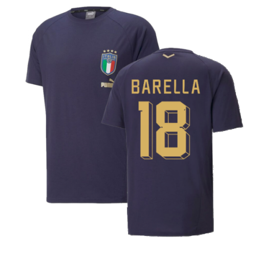 2022-2023 Italy Coach Casuals Tee (Peacot) (BARELLA 18)