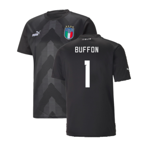 2022-2023 Italy Goalkeeper Shirt (Black) (Buffon 1)