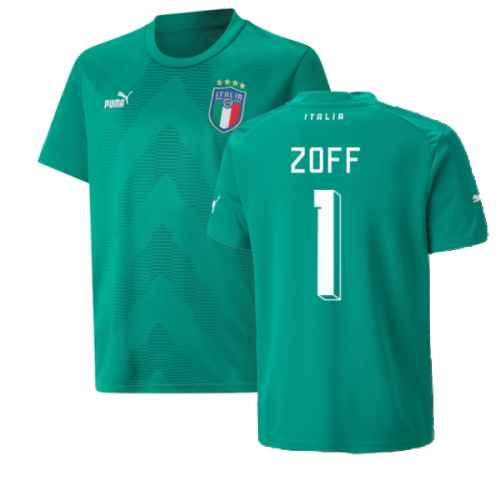 2022-2023 Italy Goalkeeper Shirt (Green) - Kids (Zoff 1)