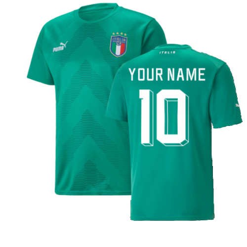 2022-2023 Italy Goalkeeper Shirt (Green) (Your Name)