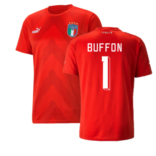 2022-2023 Italy Goalkeeper Shirt (Red) (Buffon 1)