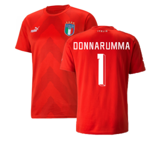 2022-2023 Italy Goalkeeper Shirt (Red) (Donnarumma 1) 2022-2023 Italy Goalkeeper Shirt (Red) (Donnarumma 1)