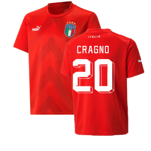 2022-2023 Italy Goalkeeper Shirt (Red) - Kids (CRAGNO 20)