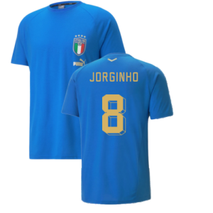 2022-2023 Italy Player Casuals Tee (Blue) (JORGINHO 8)