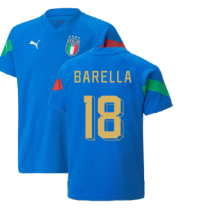 2022-2023 Italy Player Training Jersey (Blue) - Kids (BARELLA 18)