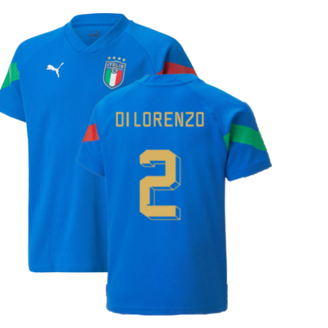 2022-2023 Italy Player Training Jersey (Blue) - Kids (DI LORENZO 2)