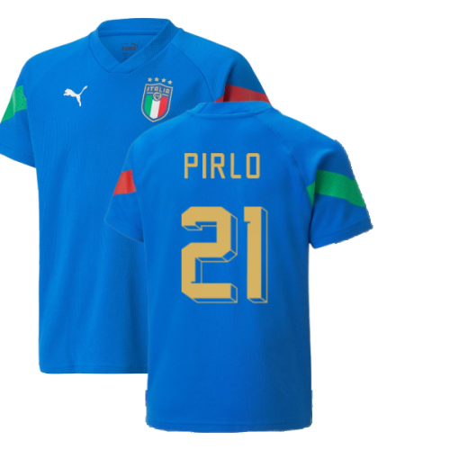 2022-2023 Italy Player Training Jersey (Blue) - Kids (PIRLO 21)