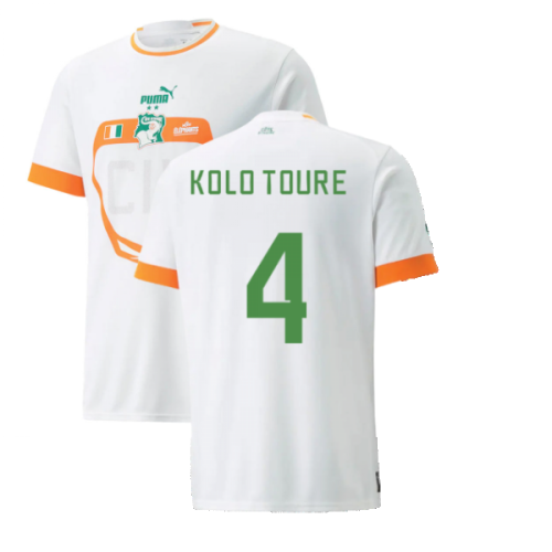 2022-2023 Ivory Coast Away Shirt (KOLO TOURE 4)