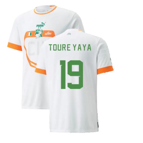 2022-2023 Ivory Coast Away Shirt (TOURE YAYA 19)