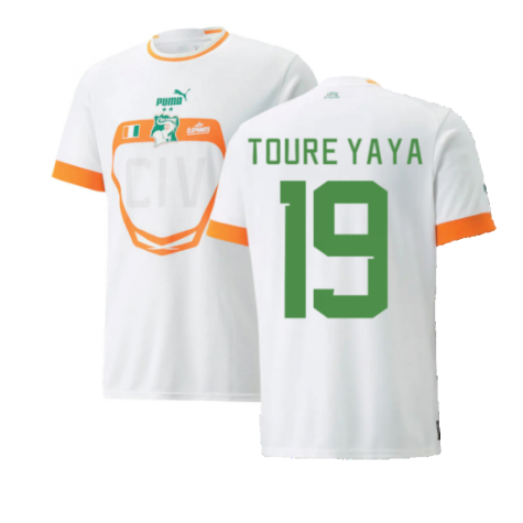 2022-2023 Ivory Coast Away Shirt (TOURE YAYA 19)