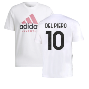 2022-2023 Juventus DNA Graphic Tee (White) (DEL PIERO 10)