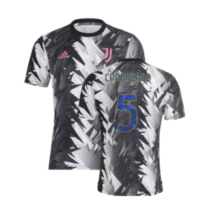 2022-2023 Juventus Pre-Match Training Shirt (Black-White) (CANNAVARO 5)