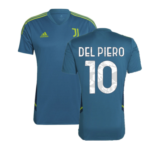 2022-2023 Juventus Training Shirt (Active Teal) (DEL PIERO 10)