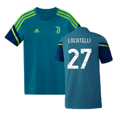 2022-2023 Juventus Training Shirt (Active Teal) - Kids (LOCATELLI 27)