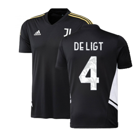 2022-2023 Juventus Training Shirt (Black) (DE LIGT 4)