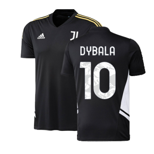 2022-2023 Juventus Training Shirt (Black) (DYBALA 10)