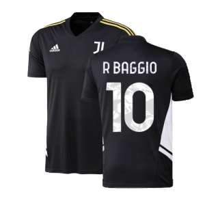 2022-2023 Juventus Training Shirt (Black) (R BAGGIO 10)