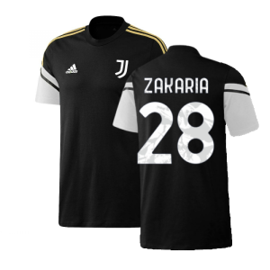 2022-2023 Juventus Training Tee (Black) (ZAKARIA 28)