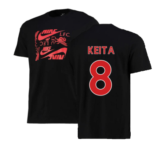 2022-2023 Liverpool Graphic Tee (Black) (KEITA 8)