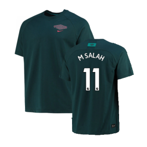 2022-2023 Liverpool Mens Football T-Shirt (Green) (M SALAH 11)