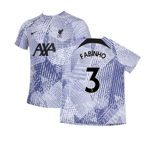 2022-2023 Liverpool Pre-Match Training Shirt (Pure Violet) (FABINHO 3)